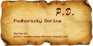 Podhorszky Dorina névjegykártya